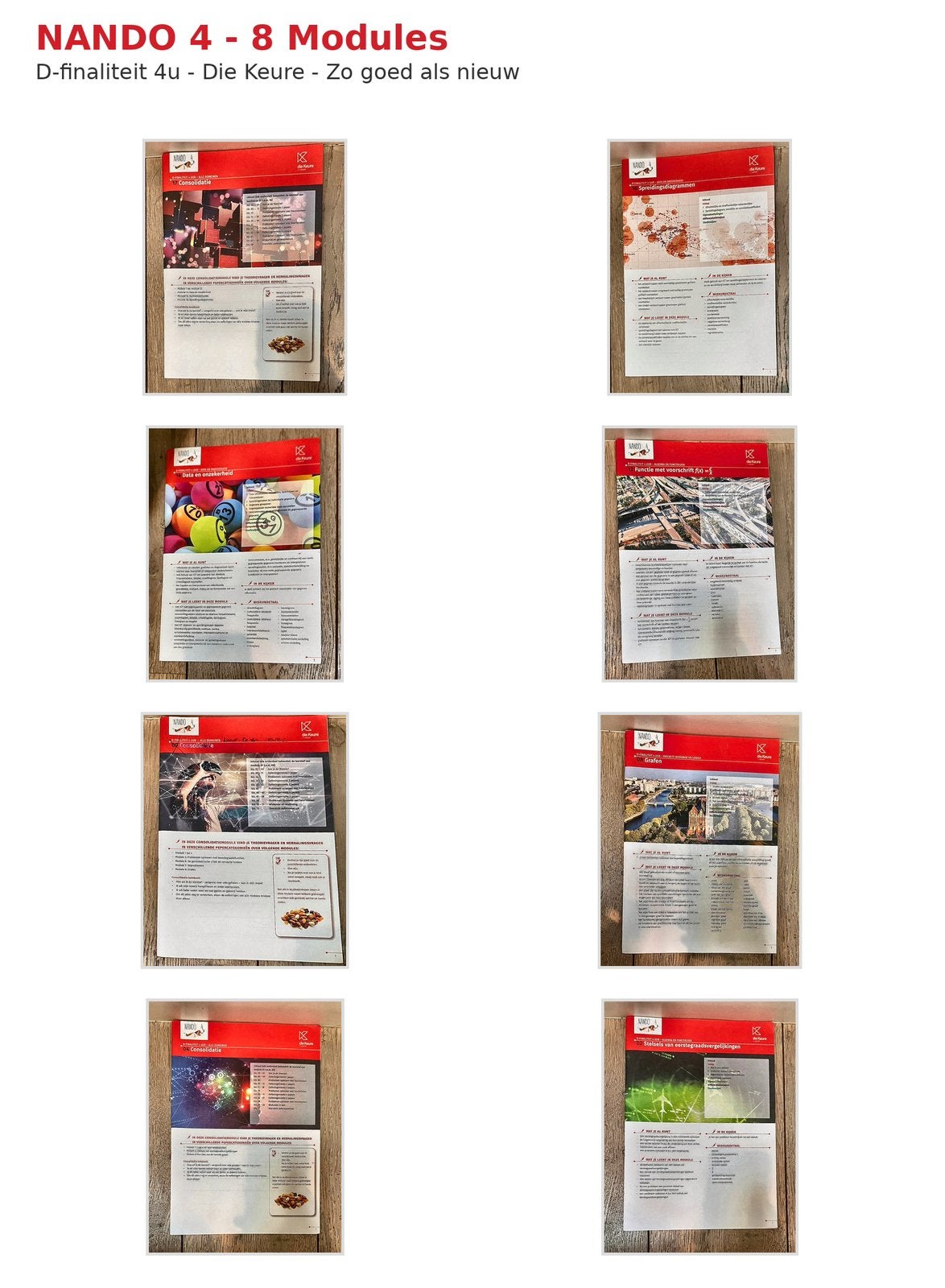 NANDO 4  - Wiskunde D-finaliteit 4u  - 8 modules, Boeken, Ophalen of Verzenden, Zo goed als nieuw, ASO, Wiskunde A