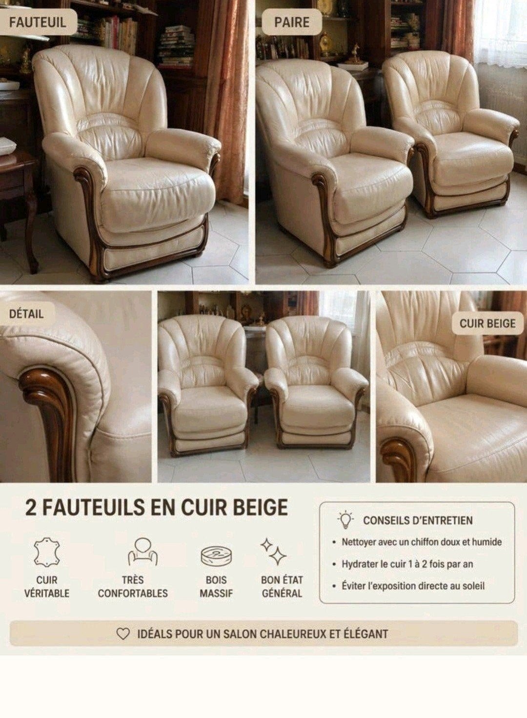 fauteuil, Bois