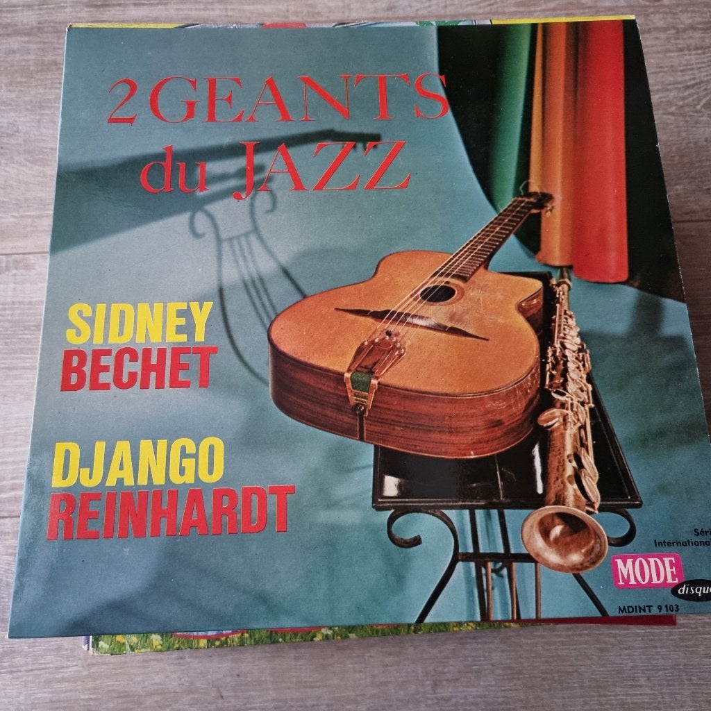 LP 2 Géants du Jazz : Sidney Bechet / Django Reinhardt, Enlèvement ou Envoi, Utilisé, Jazz et Blues, LP