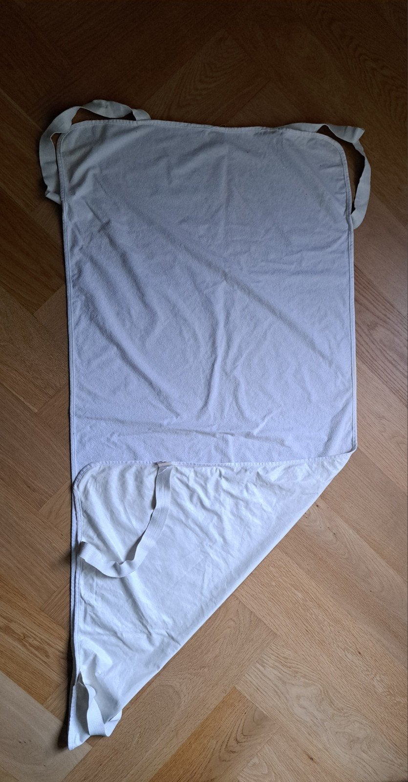 Matrasbeschermer peuterbed, Kinderen en Baby's, Gebruikt, Jongetje of Meisje, Matrasbeschermer, Wit