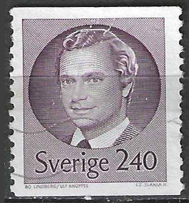 Suède 1981 - Yvert 1133 - Roi Carl Gustaf XVI (ST), Envoi, Suède, Affranchi