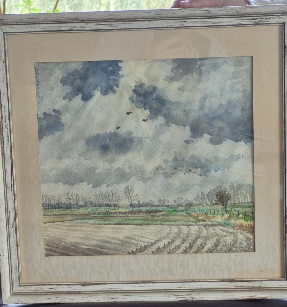 Aquarel Paul van Dessel, Antiek en Kunst, Ophalen