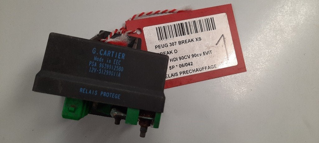 VOORGLOEI RELAIS Peugeot 307 Break (3E) (9639912580), Gebruikt, Peugeot