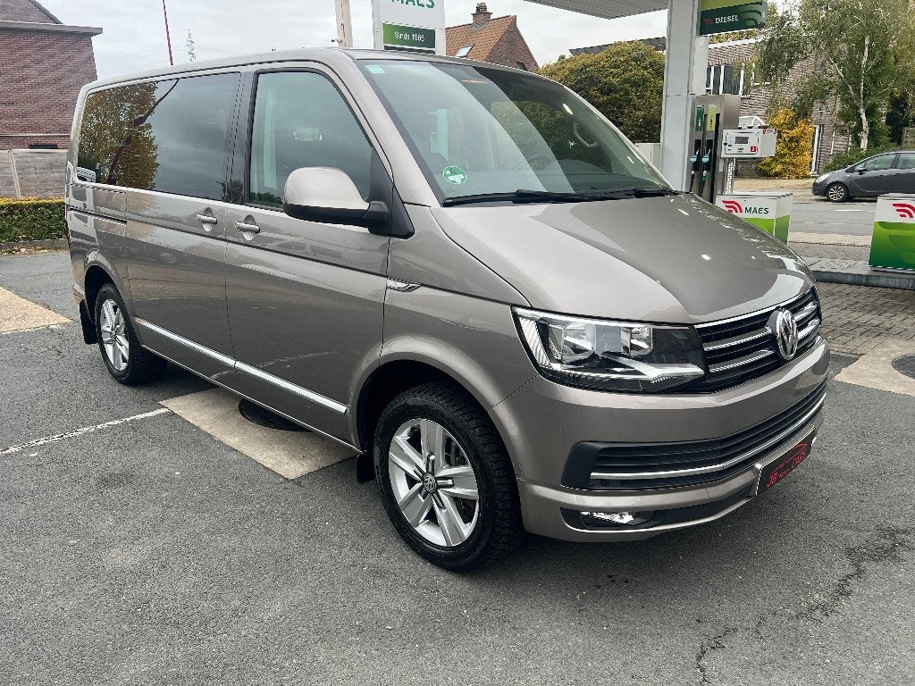 vw t6 caravelle 2.0 tdi-204pk/DUBBEL CABINE-lichte vracht, Stof, Euro 6, 4 cilinders, Bruin