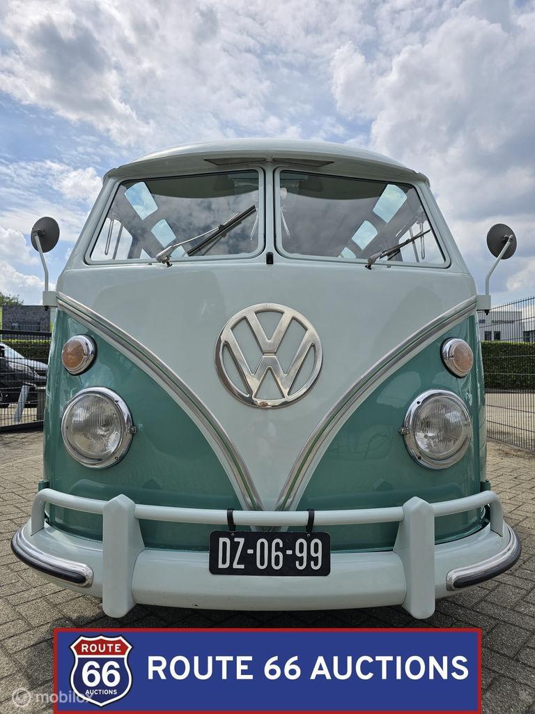 Volkswagen T1 Samba 21-Window | 1964 | Route 66 Auctions, Volkswagen, Zwart, Bedrijf, Handgeschakeld