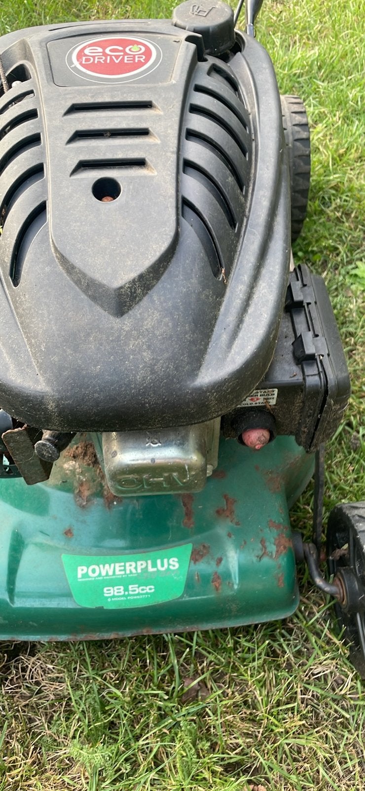 Klein moddel piwwerplus benzine zelftrekkend paar x gebruikt, Tuin en Terras, Grasmaaiers, Ophalen, Zo goed als nieuw