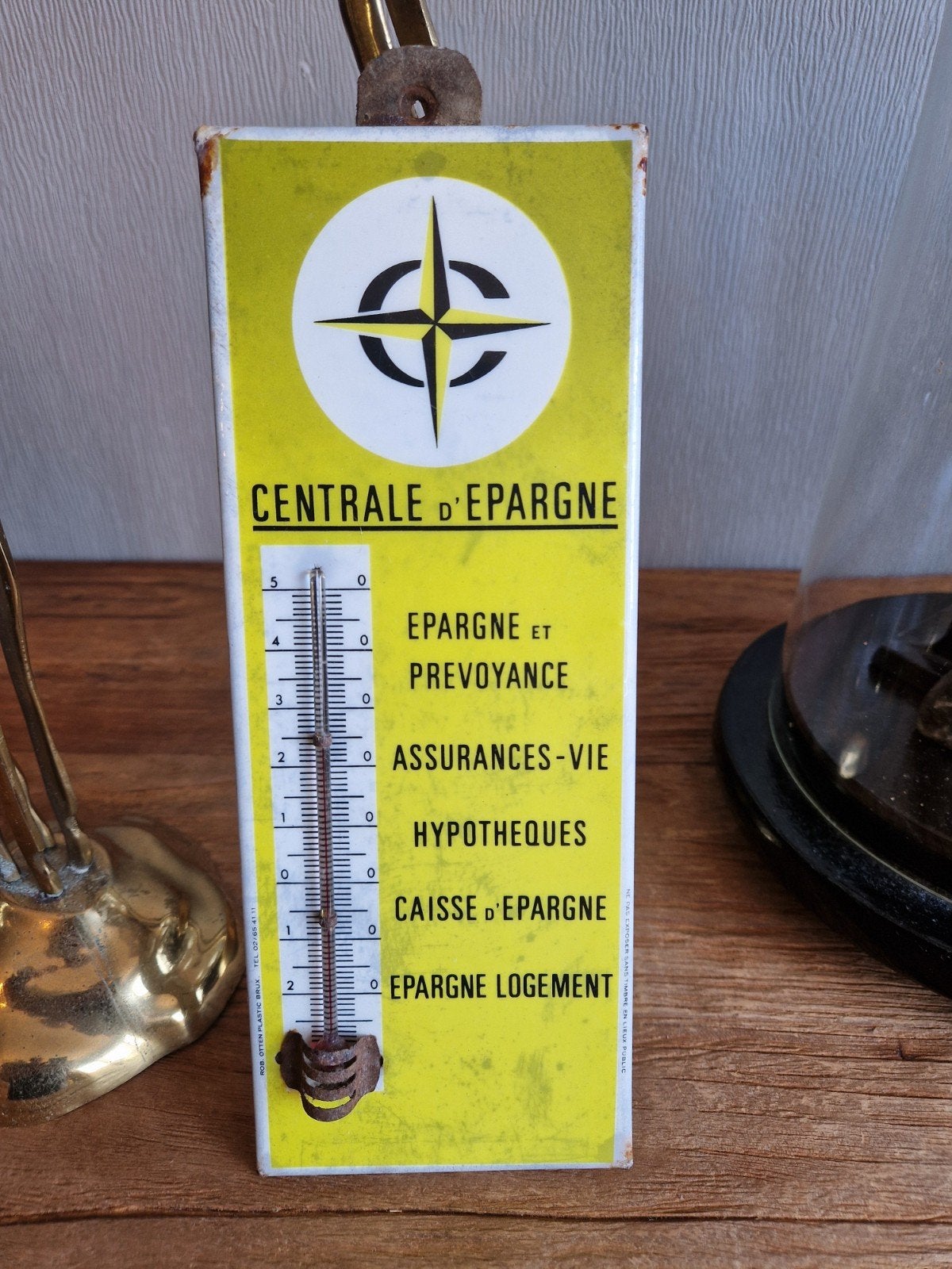 vintage reclame thermometer glacoide Centrale D'Epargne, Antiquités & Art, Enlèvement ou Envoi