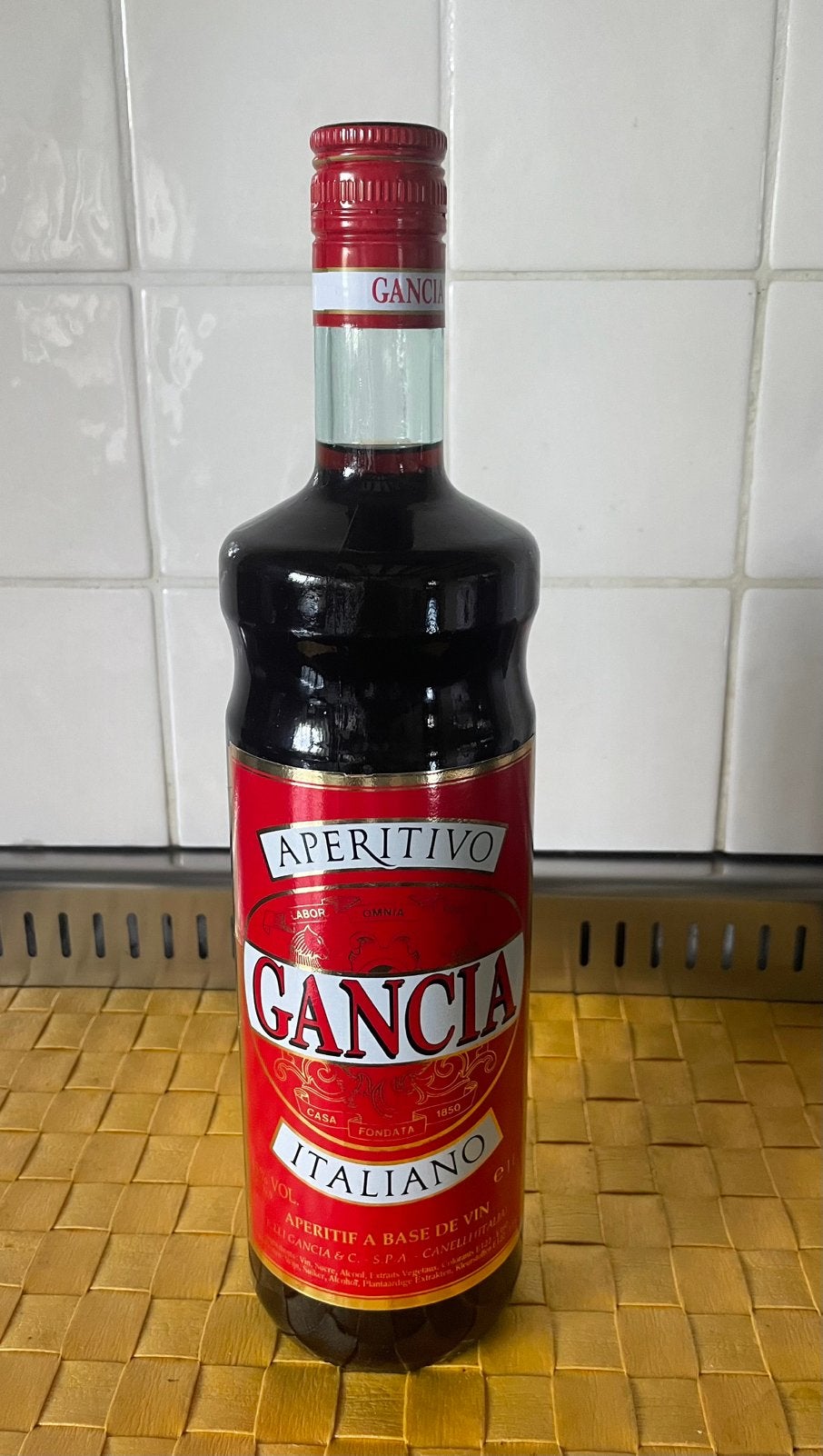 Bouteille de Gancia Aperitivo Italiano 1L 15% non ouverte, Collections, Neuf, Enlèvement ou Envoi, Pleine, Autres types