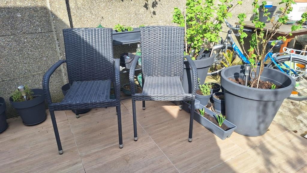Tuinstoelen. 1+1 Gratis.  Merk: Jysk. Nooit gebruikt., Jardin & Terrasse, Enlèvement