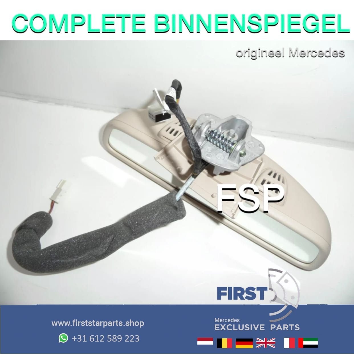 Mercedes binnen spiegel A B C CLA CLS E GL GLA GLC GLS GLE S, Gebruikt, -, -, Ophalen of Verzenden