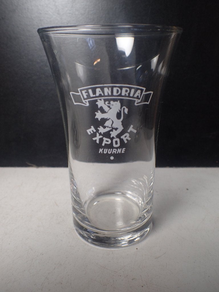 oud bierglas Flandria Export Kuurne, Enlèvement ou Envoi, Utilisé, Verre ou Verres