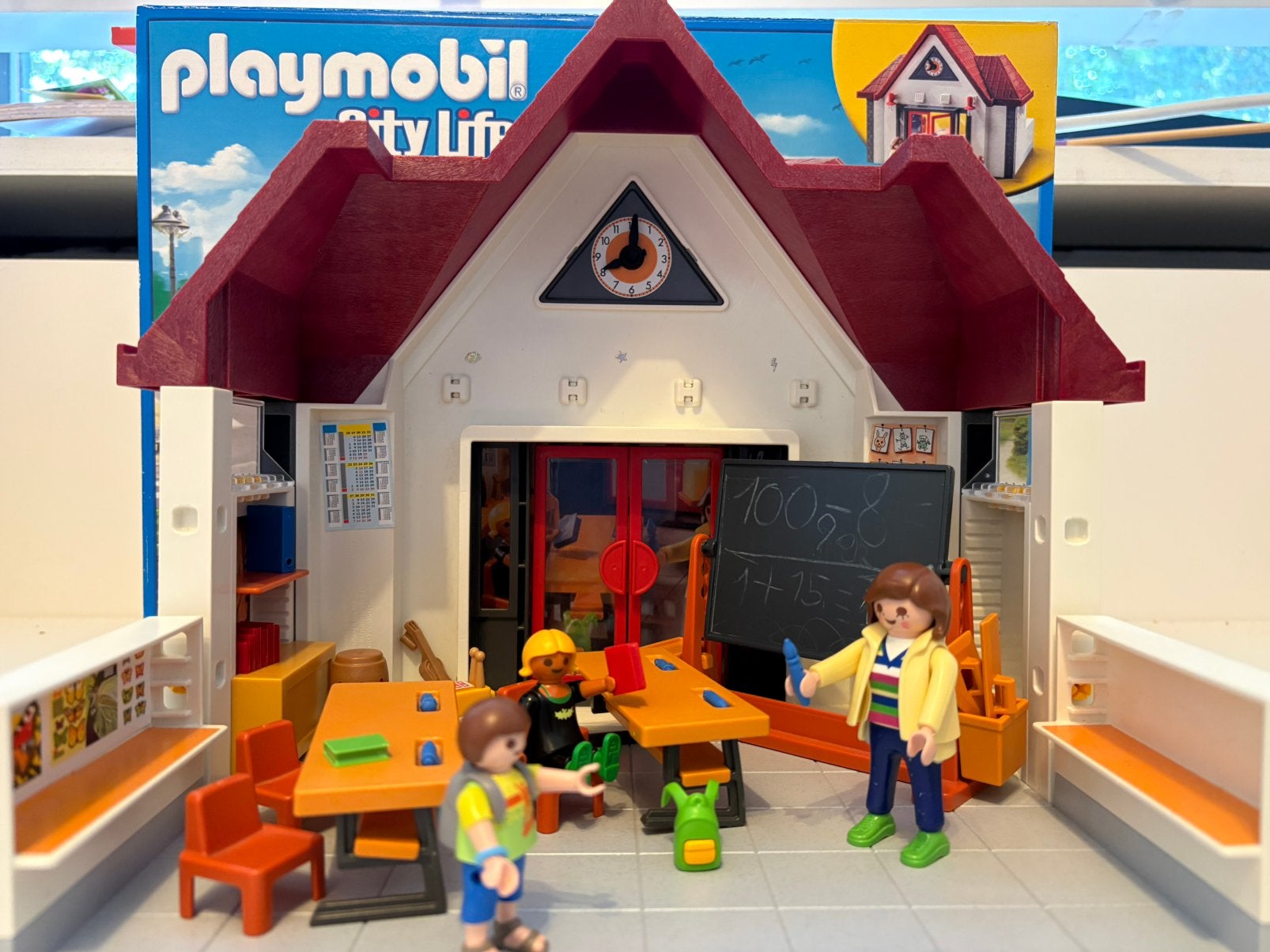 Playmobil school 6865 set, Kinderen en Baby's, Speelgoed | Playmobil, Ophalen, Gebouw, Complete set, Zo goed als nieuw