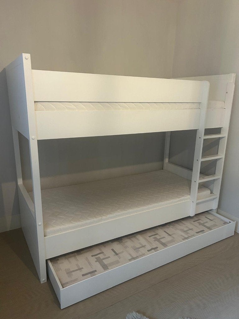 houten stapelbed, Maison & Meubles, 100 cm, 210 cm, Enlèvement, Lits superposés