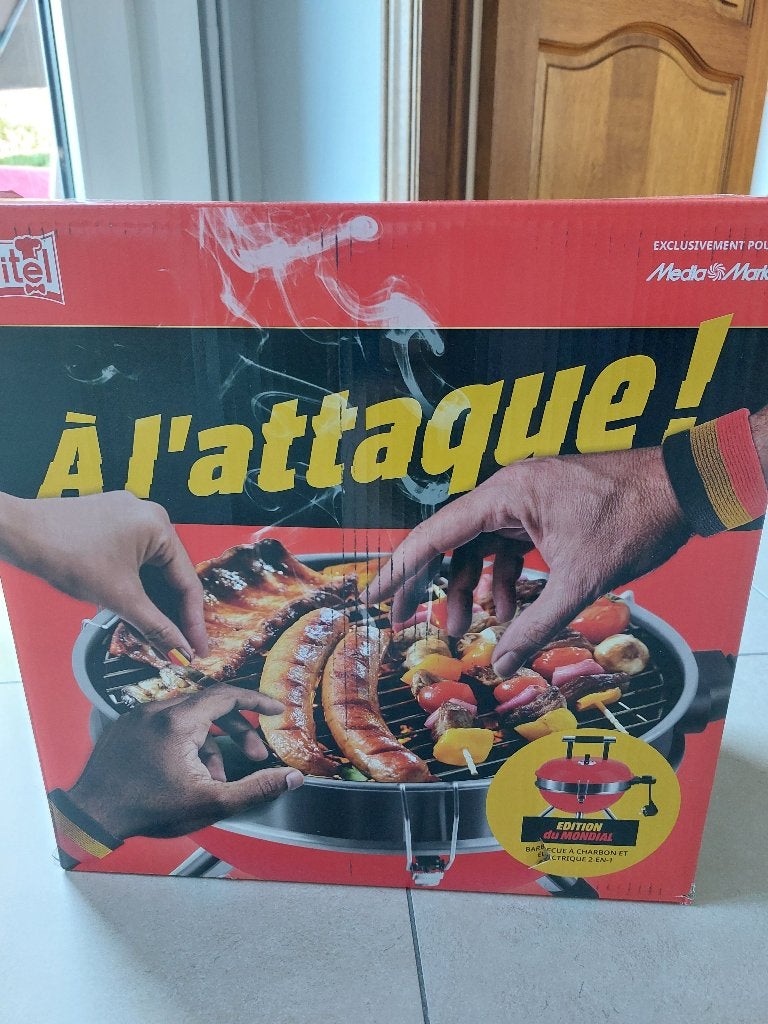 Barbecue électrique et charbon fritel rouge, Jardin & Terrasse, Barbecues électriques, Enlèvement, Neuf, FRITEL