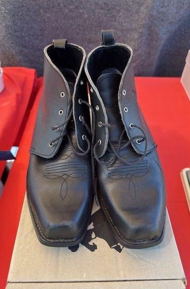 Country boots line dance voor dames/heren maat 41 echt leder, Ophalen, Lipica Western, Zwart, Overige typen