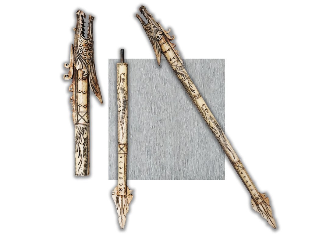 🚨Rare SARBACANE Empire Chinois ou Indonésie ORIGINAL, Envoi, Armée de terre, Épée ou sabre