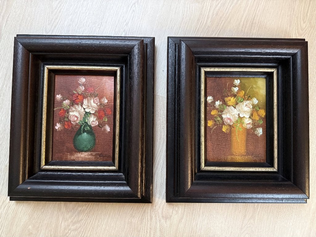 Twee stillevens van bloemen in een vaas, Enlèvement