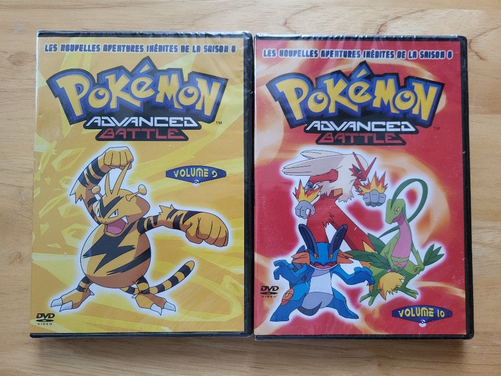 Lot DVD Pokémon Advanced Battle Volume 9 & 10, Anime (japonais), Dessin animé, Tous les âges, Français