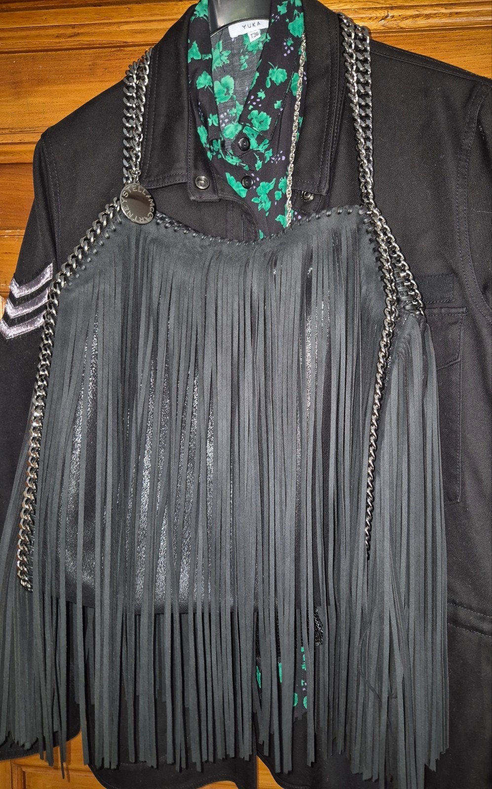 Prachtige nieuwe Stella McCartney fallabella tas fringes, Ophalen of Verzenden, Nieuw, Zwart, Overige merken