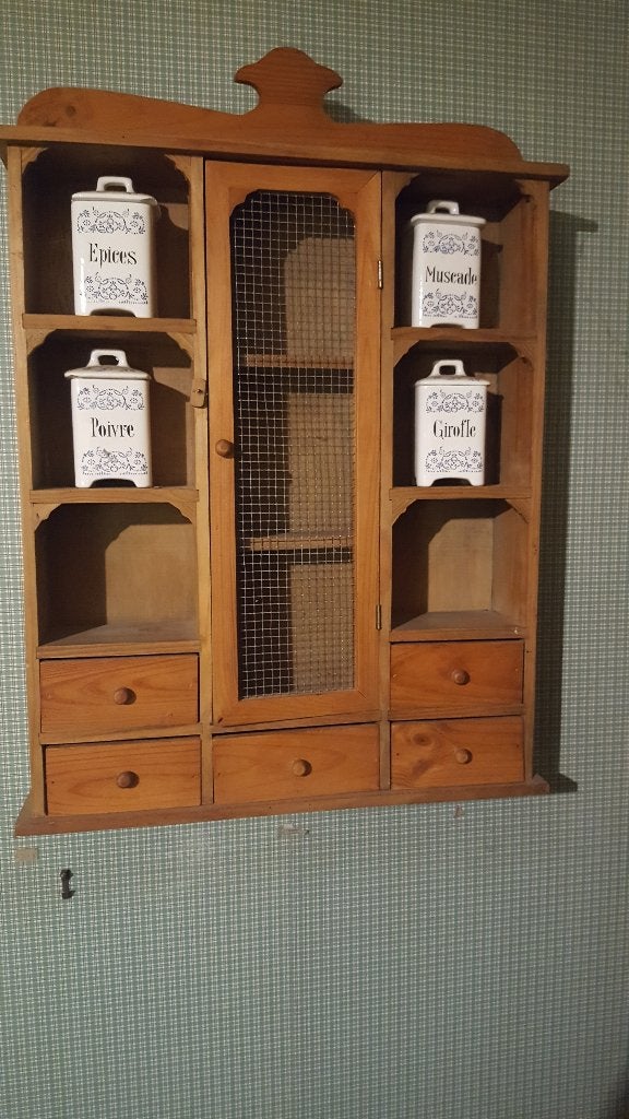 Magnifique petite armoire à épices, Antiek en Kunst, Ophalen