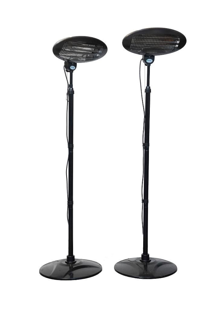 Terrasverwarmers 2000W - 3 standen - 2 stuks, Ophalen, Gebruikt, Elektrisch, Vloer