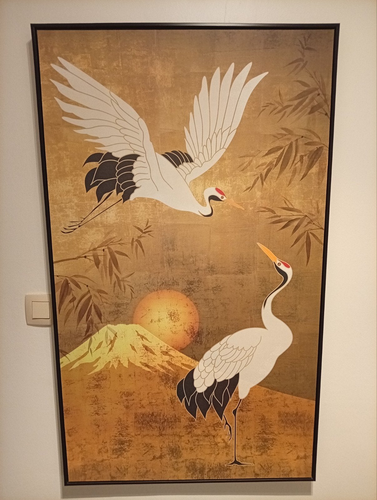 Wanddecoratie Kraanvogels, Ophalen, Nieuw, 70 cm, 118 cm