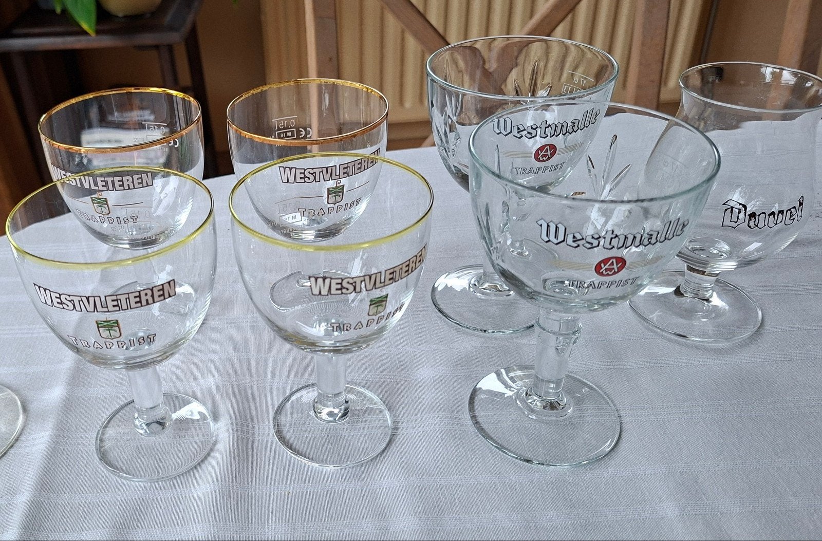 7 verres de dégustation, Collections, Enlèvement, Utilisé