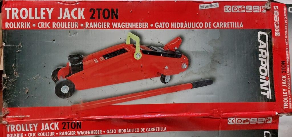 Cric à roulettes Trolley Jack 2 tonnes, Autos : Divers, Prises, Enlèvement, Utilisé, Manuel, Cric de garage
