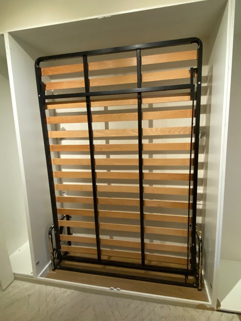 Murphy-bed, Ophalen, Gebruikt, Zwart, Tweepersoons
