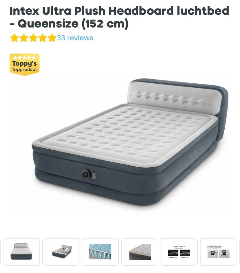 Opblaasmatras intex, Ophalen, Zo goed als nieuw