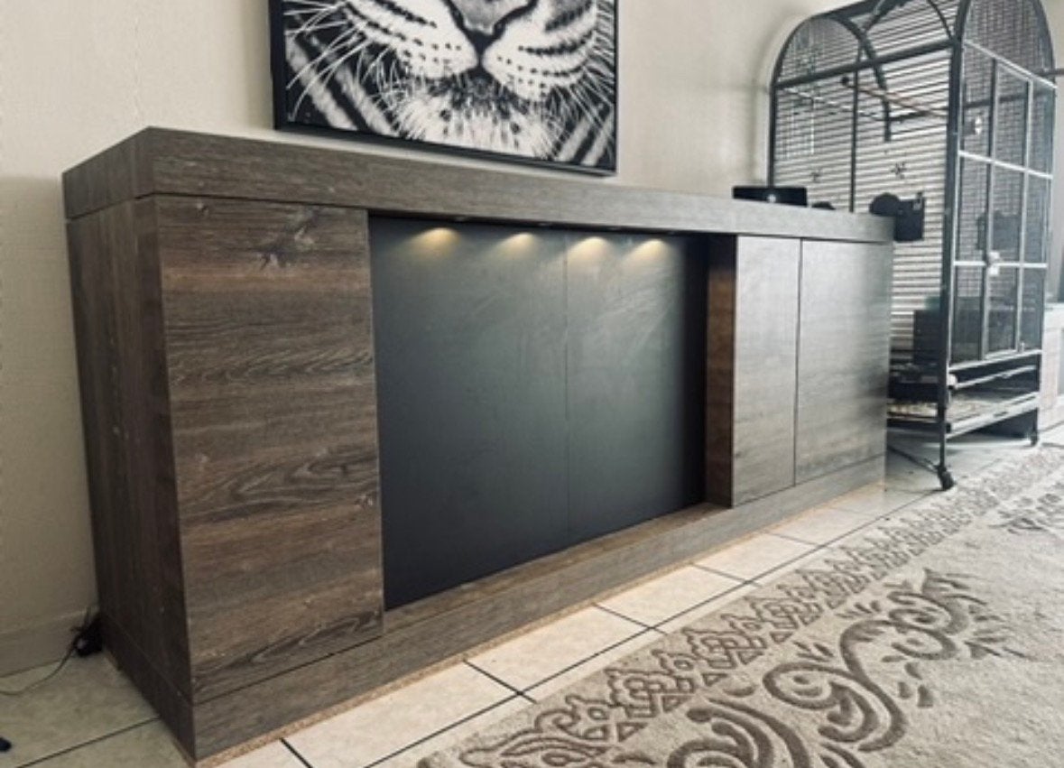 Moderne tv-meubel + kast + salontafel (set) met LED, Ophalen, Zo goed als nieuw