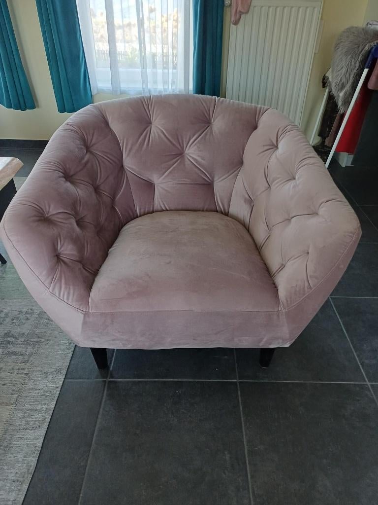 fauteuil chesterfield rose, Ophalen, Chesterfield, Nieuw, 75 tot 100 cm