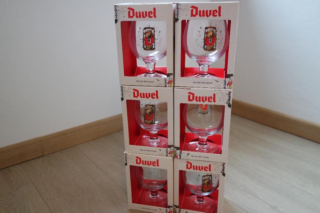6 nieuwe Bierglazen van Duvel, Verzamelen, Biermerken, Ophalen, Nieuw, Glas of Glazen, Duvel