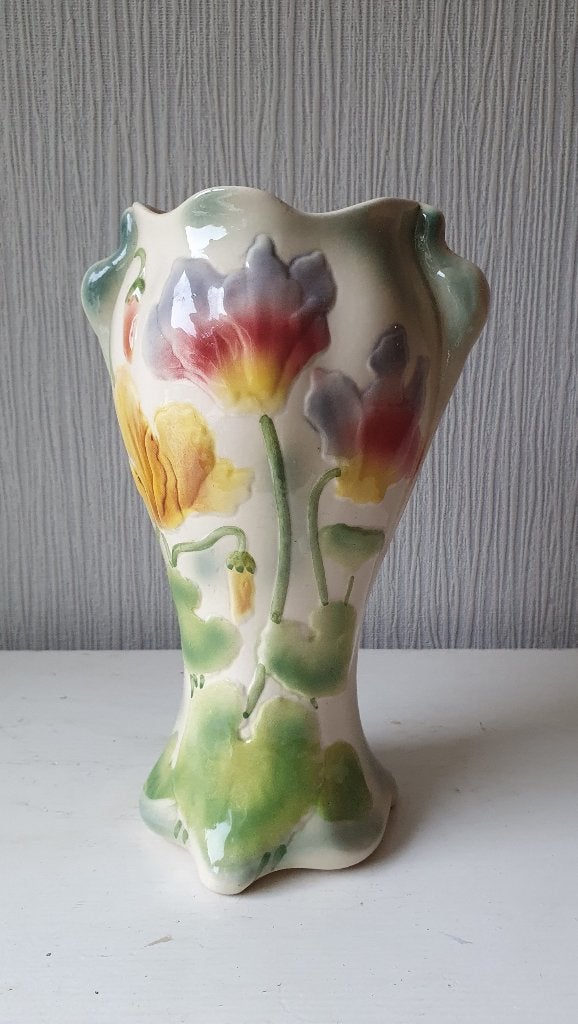 Vase Barbotine  Saint-Clément - Style Art Nouveau 26 cm, Antiquités & Art, Enlèvement ou Envoi
