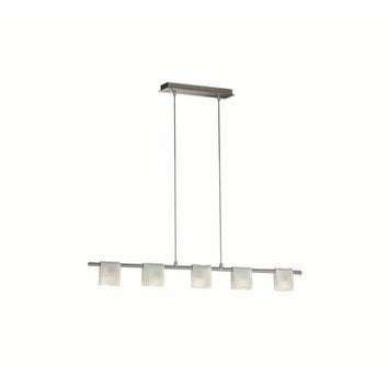 Modern chromen 5-lichts hanglamp / balklamp Massive Dicki, Enlèvement, Neuf, Verre, G9