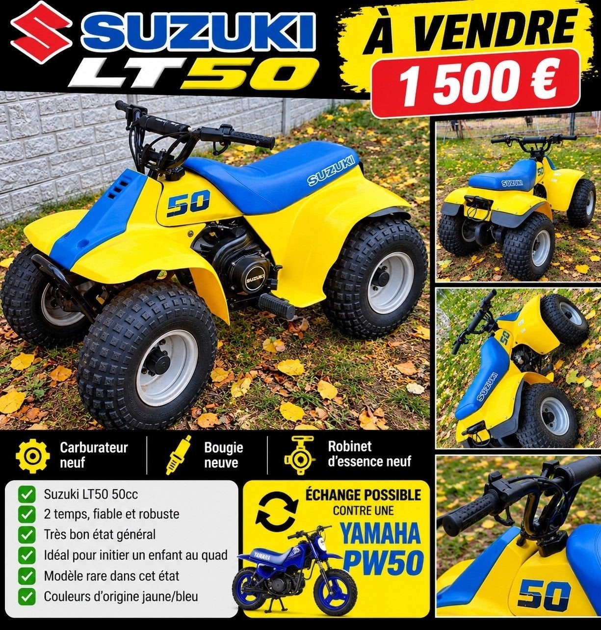quad suzuki lt 50, Motos