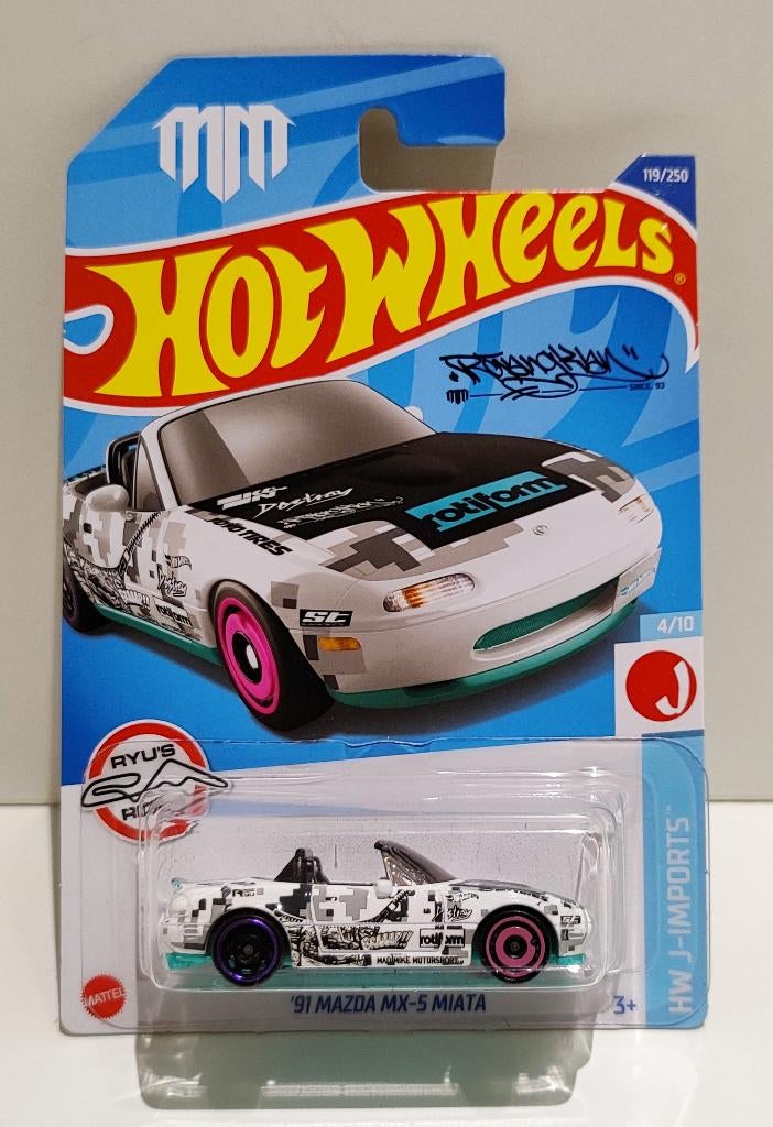 Hot Wheels '91 Mazda MX 5 Miata Mad Mike (2022), Enlèvement ou Envoi