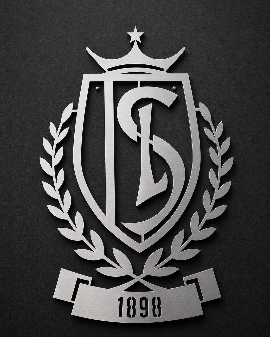 logo Standard de Liège en métal, Neuf, Argent, Industriel, Enlèvement