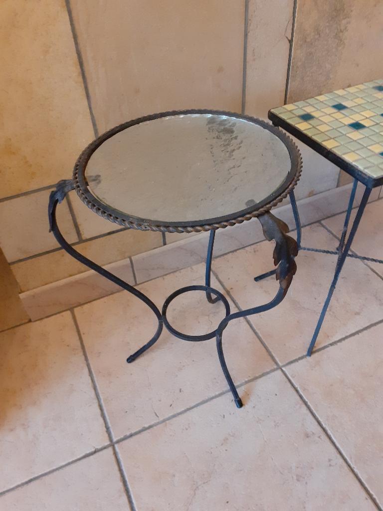 Vintage bijzettafeltje, Enlèvement, Verre