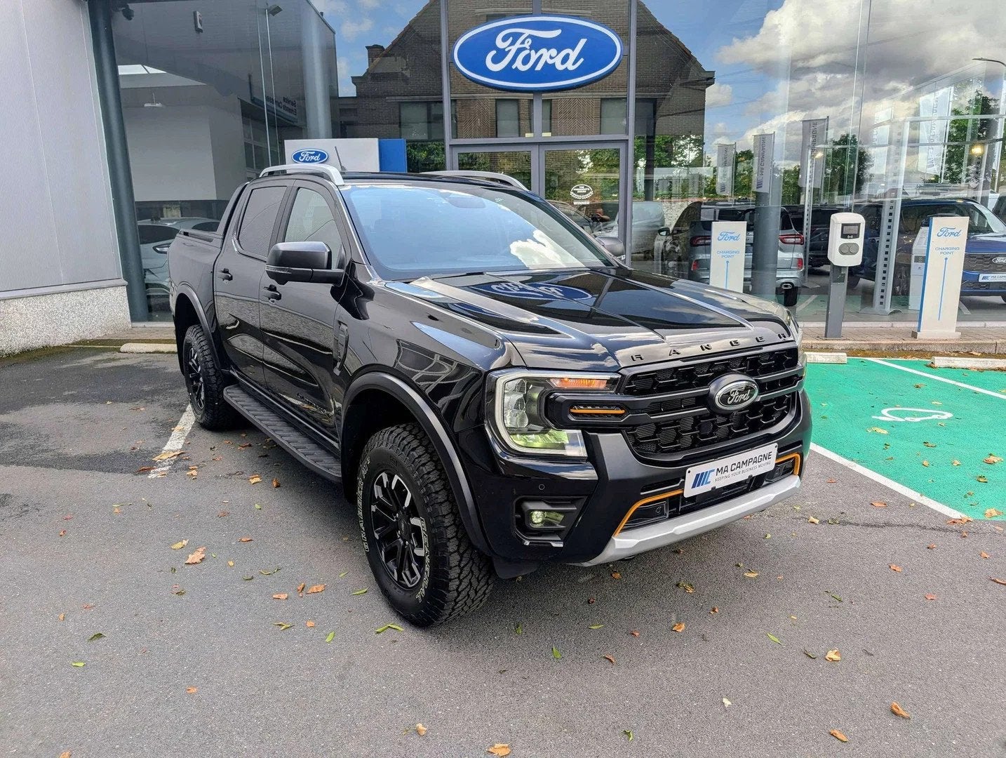Ford Ranger DC Wildtrak X 2.0BiTurbo 205pk A10 automaat e-4W, Auto's, Automaat, 4 deurs, Zwart, 4 cilinders