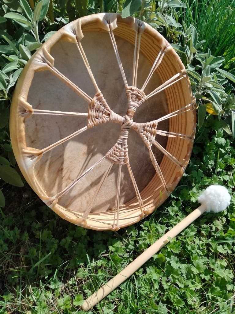 Tambour chamanique taureau 40cm, Enlèvement, Neuf, Tambour