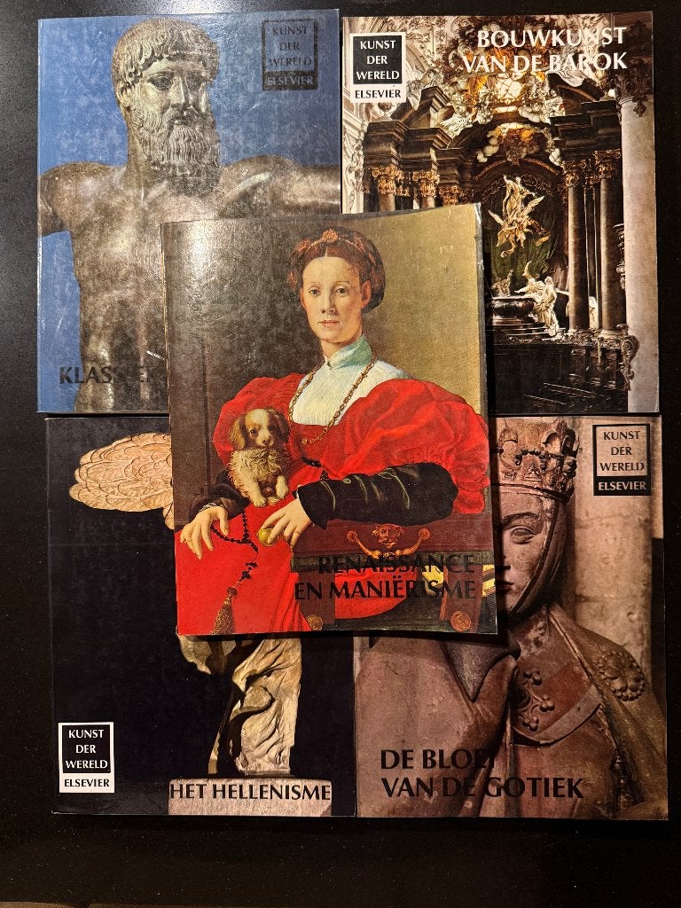 Set 5x Kunst der Wereld (1981) - Elsevier Kunstgeschiedenis, Ophalen of Verzenden, Gelezen, Overige onderwerpen