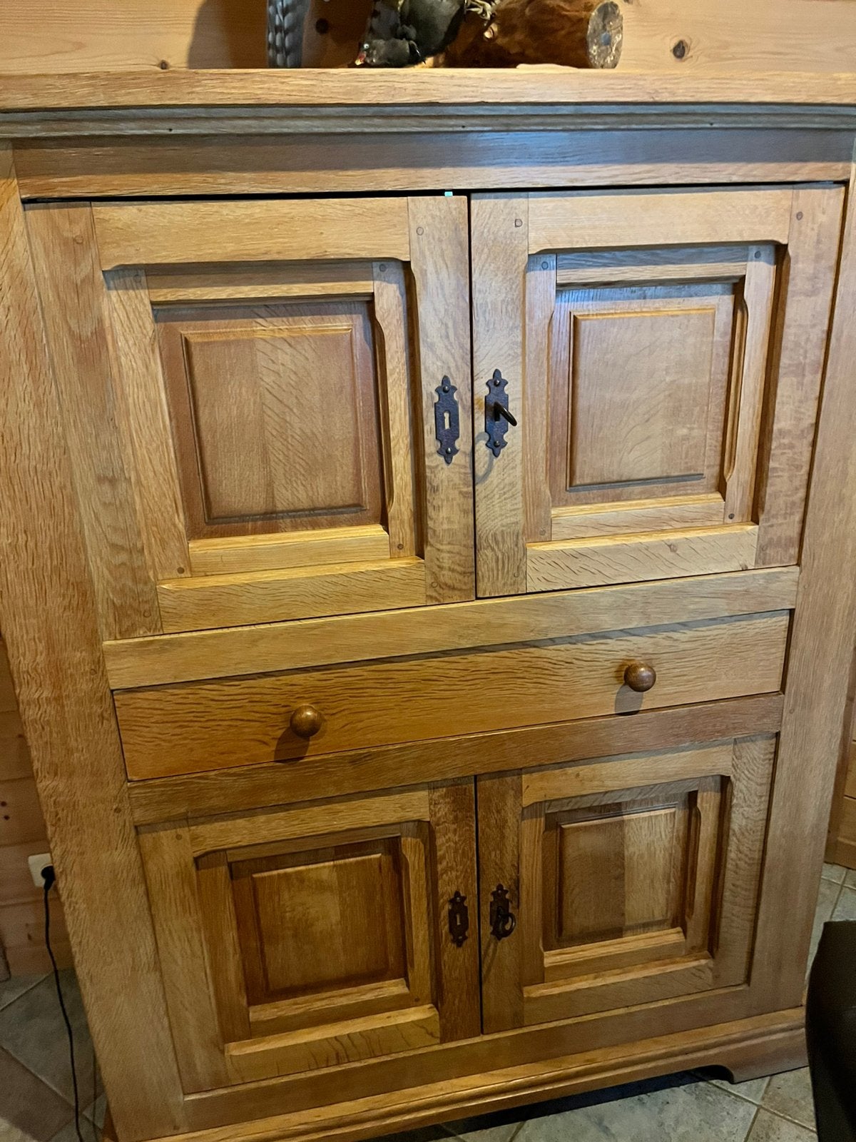 2 massief eiken kasten, Enlèvement, Utilisé, Robuust, Chêne