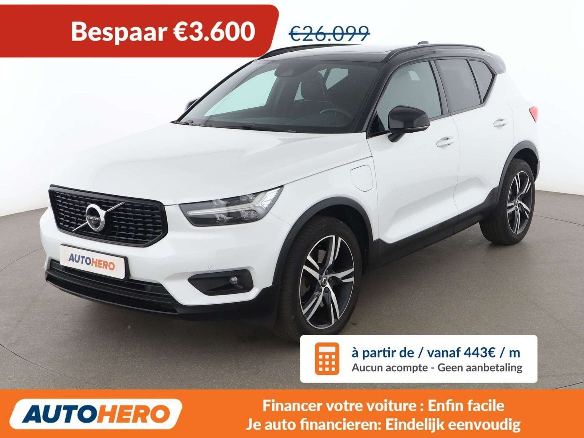 Volvo XC40 1.5 T5 Plug-in Hybrid R-Design 2WD (bj 2021), Auto's, Gebruikt, 192 kW, Wit, 5 deurs