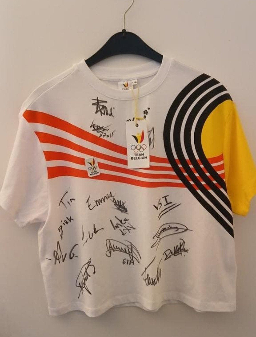 Gesigneerd Olympisch Shirt., Envoi, Neuf, Signé
