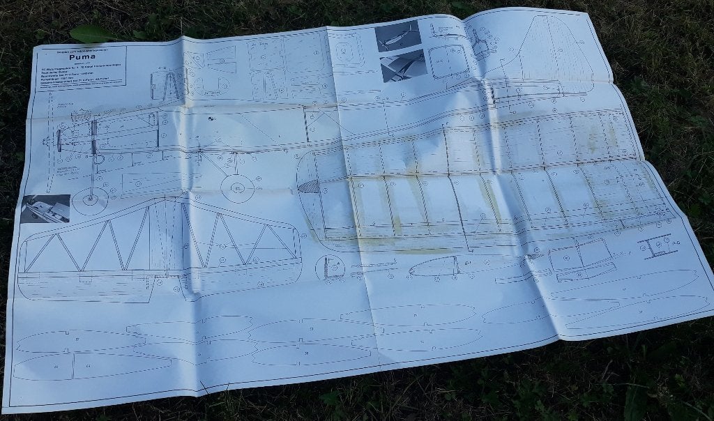 Bouwplan Robbe PUMA, Hobby en Vrije tijd, Modelbouw | Radiografisch | Vliegtuigen, Ophalen of Verzenden, Gebruikt