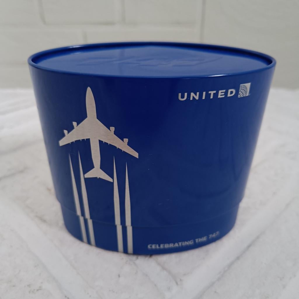 United Airlines celebrating the 747 blik., Ophalen of Verzenden, Gebruikt, Overige typen
