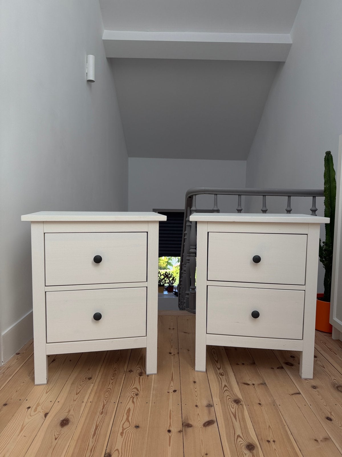 2 tables de chevet IKEA HEMNES blanches, Enlèvement, Utilisé
