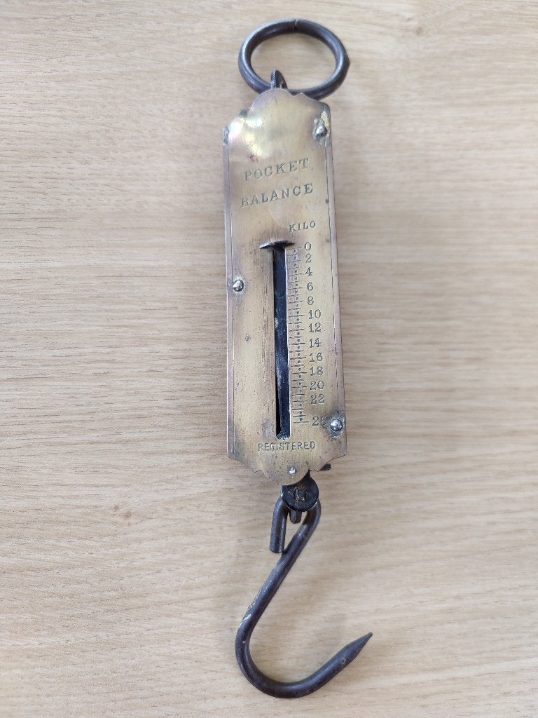 antieke messing weeghaak, Ophalen of Verzenden