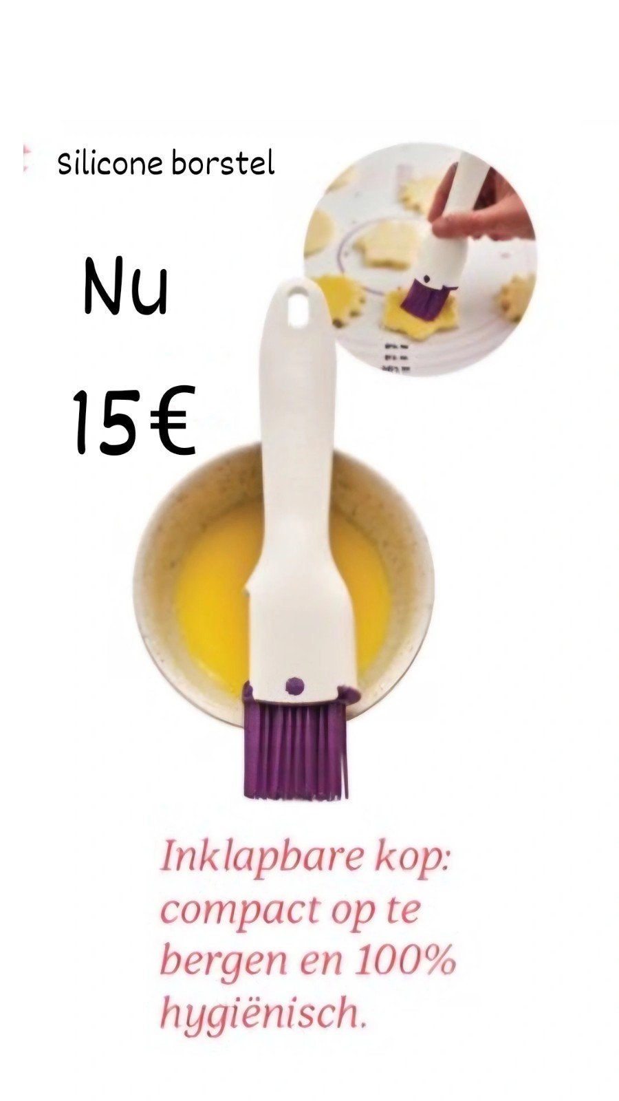 Tupperware silicone borstel, Ophalen of Verzenden, Nieuw